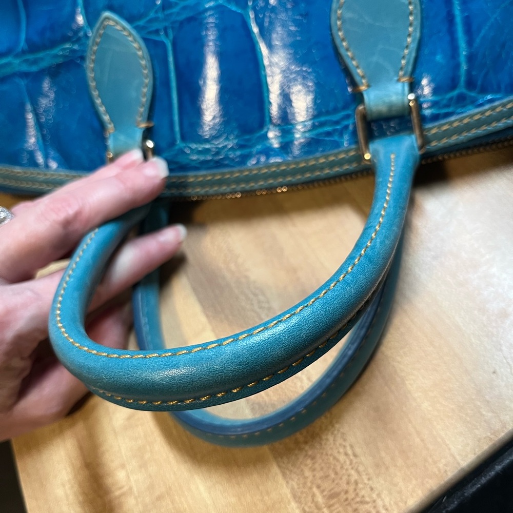 Dooney & Bourke Dillen Blue Aqua Satchel - Picture 3 of 13